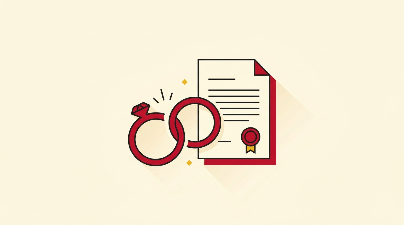 Ilustración del trámite de Separación Convencional y Divorcio Ulterior